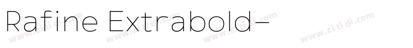 Rafine Extrabold字体转换